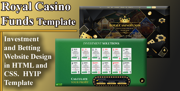 Casino Template | Game investment Theme | Website HYIP Design