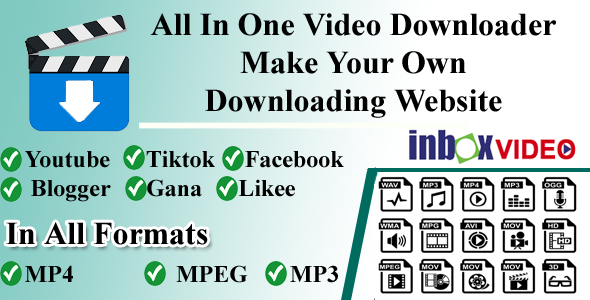 All in One Video Downloader Script make your downloading website