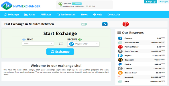 E Currency Exchange script E-currency Exchanger Sc