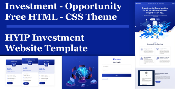 Investment Website Template - Investment Opportunities - HTML and CSS