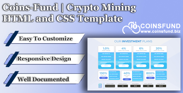 COINS-FUND | Crypto Mining Template HTML and 