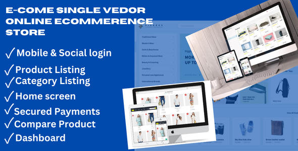 Ecome - Single vender Online Ecommerce Store