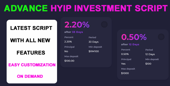HYIP SCRIPT - high yield investment platform