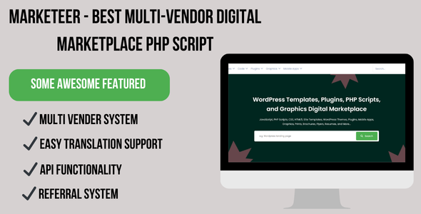 Marketeer - Best Multi-Vendor Digital Marketplace PHP Script 
