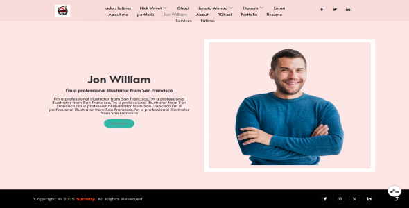 Personal Portfolio Template Elementor